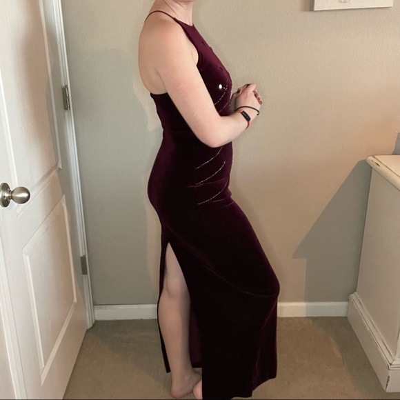 Velvet Mirror Appliqué Crossback Maxi Dress - Picture 6 of 9